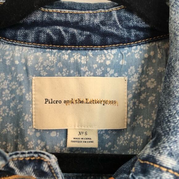 Anthropologie Pilcro and The Letterpress Eyelet Denim Jacket - Picture 6 of 10